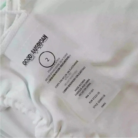 *Final Price* Good American Size 2/Medium NWT NEW Green Marble Tie Dye Swim Top - Picture 8 of 9